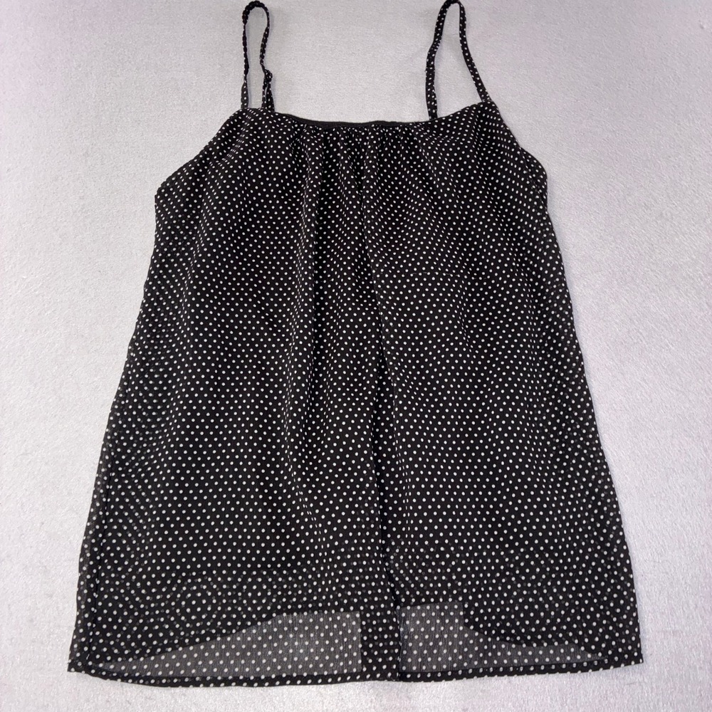295 The Limited Polka Dot Camisole XS Black White Spaghetti Strap Top